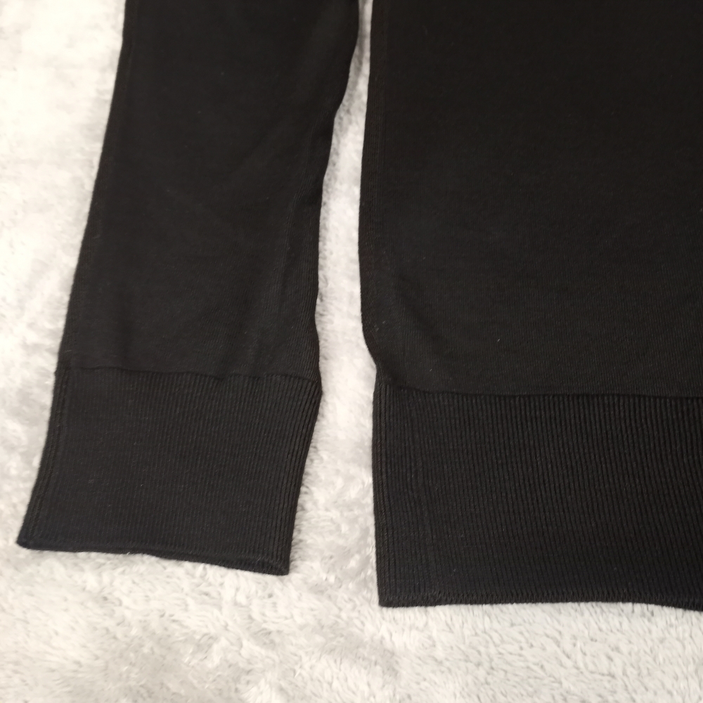 PRADA Women's  navy wool long sleeve V-neck classic sweater IT48  small - Picture 2 of 16